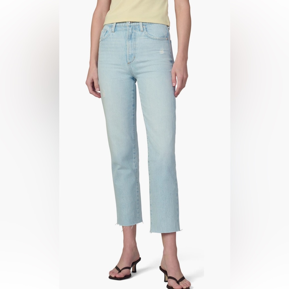 Jose’s The Margot High Waist Raw Hem Slim Straight Leg Jeans